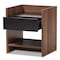 Baxton Studio Vanda Modern Two-Tone Walnut and Black Wood 1-Drawer Nightstand 138-7715 - alternate 5